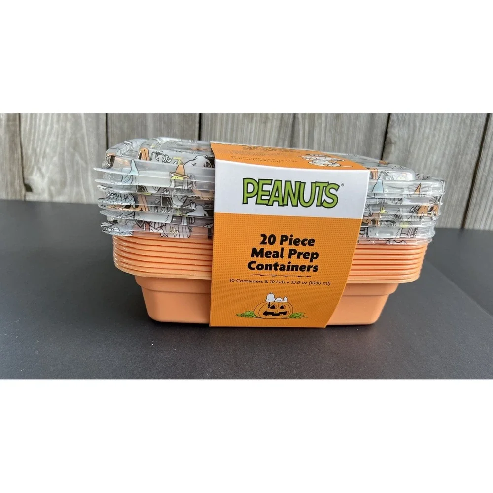 Peanuts Snoopy Halloween Kitchen Set NWT Towels Meal Prep Containers Mini Mitts